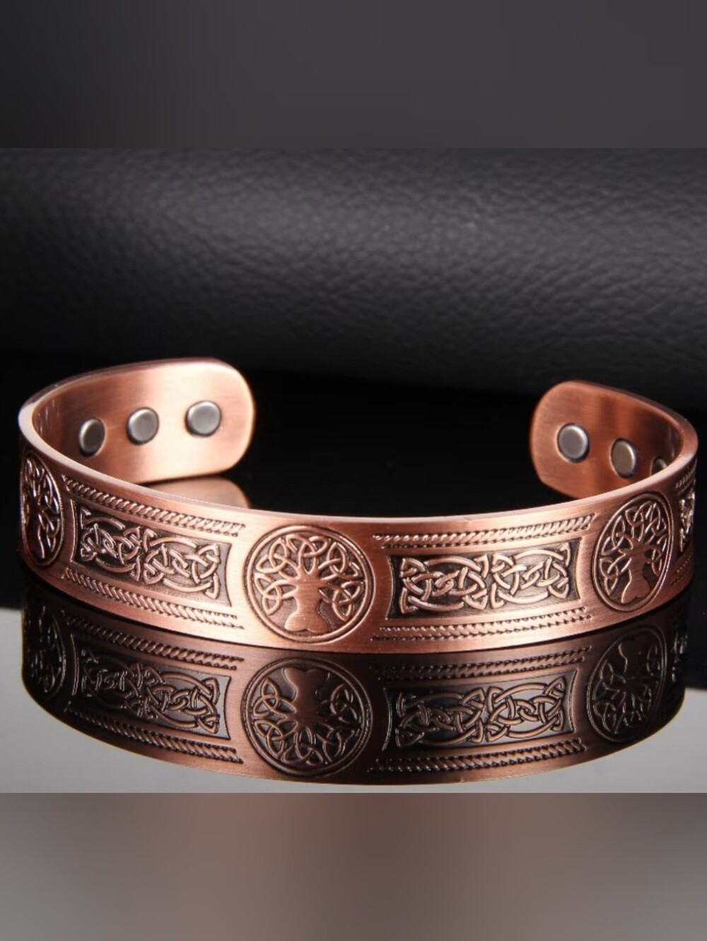 Copper Tree of Life Magnetic Therapy Bracelet, NIP - Picture 2 of 4